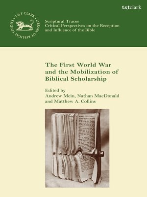 cover image of The First World War and the Mobilization of Biblical Scholarship